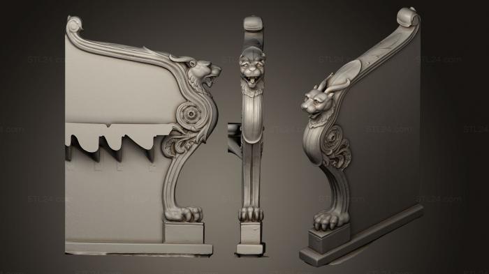 Carved furniture and interior items (Lwenbein Fr Bank, CARVDM_0018) 3D models for cnc